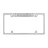 UP50187-Chrome License Plate Frame With Back-Up Light - White LED/Clear Lens