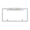 UP50187-Chrome License Plate Frame With Back-Up Light - White LED/Clear Lens