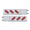 UP61302-3-3/4" Bolt Pattern Stainless Spring Loaded Light Bar With 6 Oval 12 LED Lights (Pair)