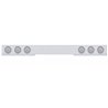 UP61414-Chrome 1 Piece Rear Light Bar With Six 10 LED 4" Lights & Visors - Red LED/Clear Lens