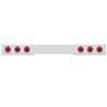 UP61421-Stainless 1 Piece Rear Light Bar With 6X 10 LED 4" Lights & Visors - Red LED/Red Lens