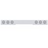 UP61422-Stainless 1 Piece Rear Light Bar With 6X 10 LED 4" Lights & Visors - Red LED/Clear Lens