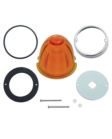 UP30509-Grakon 1000 Cab Light Conversion Kit With Watermelon Glass Lens & Twist In Base - Amber