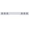 UP61648-Chrome 1 Piece Rear Light Bar With Six 36 LED 4" Lights & Visors - Red LED/Clear Lens