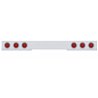 UP61649-Stainless 1 Piece Rear Light Bar With 6X 36 LED 4" Lights & Visors - Red LED/Red Lens