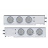 UP61735-2" Bolt Pattern SS Spring Loaded Bar With 6X 4" 7 LED Lights & Visors -Red LED/Clear Lens (Pair)