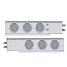 UP61805-2" Bolt Pattern SS Spring Loaded Bar With 6X 36 LED 4" Lights & Visors -Red LED/Clear Lens (Pair)