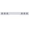 UP62412-Chrome 1 Piece Rear Light Bar With Six 12 LED 4" Reflector Lights & Bezels - Red LED/Clear Lens