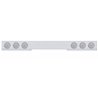 UP62414-Chrome 1 Piece Rear Light Bar With Six 10 LED 4" Lights & Bezels - Red LED/Clear Lens