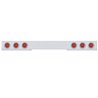 UP62419-Stainless 1 Piece Rear Light Bar With 6X 12 LED 4" Reflector Lights & Bezels - Red LED/Red Lens