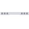 UP62420-Stainless 1 Piece Rear Light Bar With 6X 12 LED 4" Reflector Lights & Bezels - Red LED/Clear Lens