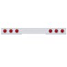 UP62421-Stainless 1 Piece Rear Light Bar With 6X 10 LED 4" Lights & Bezels - Red LED/Red Lens