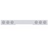 UP62422-Stainless 1 Piece Rear Light Bar With 6X 10 LED 4" Lights & Bezels - Red LED/Clear Lens