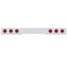 UP62647-Chrome 1 Piece Rear Light Bar With Six 36 LED 4" Lights & Bezels - Red LED/Red Lens