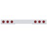 UP62649-Stainless 1 Piece Rear Light Bar With 6X 36 LED 4" Lights & Bezels - Red LED/Red Lens