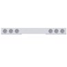 UP62650-Stainless 1 Piece Rear Light Bar With 6X 36 LED 4" Lights & Bezels - Red LED/Clear Lens