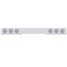 UP62777-Chrome 1 Piece Rear Light Bar With Six 7 LED 4" Reflector Lights & Bezels - Red LED/Clear Lens