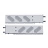 UP62807-3-3/4" Bolt Pattern SS Spring Loaded Bar With 6" Oval 19 LED Lights & Bezel -Red LED/Clear Lens (Pair)