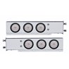 UP63554-3-3/4" Bolt Pattern Deluxe SS Spring Loaded Bar W/6X 10 LED 4" Lights -Red LED/Clear Lens (Pair)