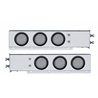 UP63680-2.5" Bolt Pattern Chrome Spring Loaded Bar W/6X 36 LED 4" Lights -Red LED/Clear Lens (Pair)