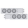 UP63767-2.5" Bolt Pattern SS Spring Loaded Bar With 6X 21 LED 4" GloLight -Red LED/Clear Lens (Pair)