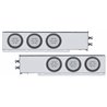 UP63771-2" Bolt Pattern SS Spring Loaded Bar With 6X 21 LED 4" GloLight -Red LED/Clear Lens (Pair)