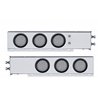 UP63805-2" Bolt Pattern SS Spring Loaded Bar With 6X 36 LED 4" Lights -Red LED/Clear Lens (Pair)