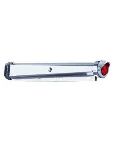UP65001-30" Heavy Duty Mud Flap Hangers With 9 LED End Cap & Visor - Red LED/Red Lens (Pair)