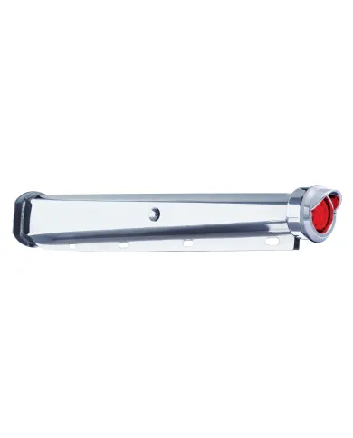 UP65005-30" Heavy Duty Mud Flap Hangers With 9 LED Reflector End Cap & Visor - Red LED/Red Lens (Pair)