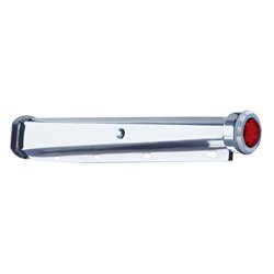 UP66001-30" Heavy Duty Mud Flap Hangers With 9 LED End Cap & Bezel - Red LED/Red Lens (Pair)