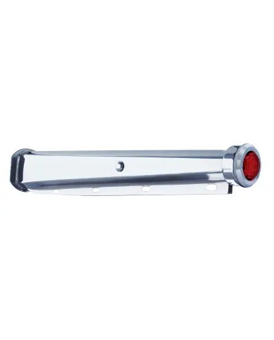 UP66001-30" Heavy Duty Mud Flap Hangers With 9 LED End Cap & Bezel - Red LED/Red Lens (Pair)