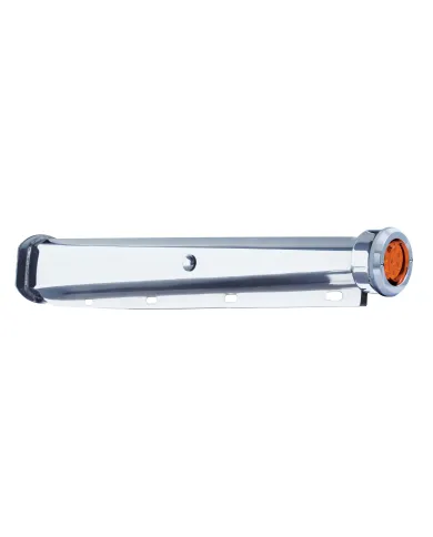UP66004-30" Heavy Duty Mud Flap Hangers With 9 LED Reflector End Cap & Bezel - Amber LED/Amber Lens (Pair)