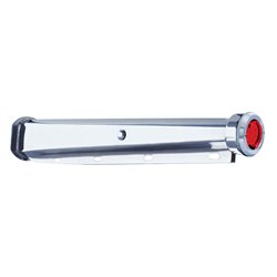 UP66005-30" Heavy Duty Mud Flap Hangers With 9 LED Reflector End Cap & Bezel - Red LED/Red Lens (Pair)