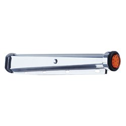 UP67004-30" Heavy Duty Mud Flap Hangers With 9 LED Reflector End Cap & Grommet - Amber LED/Amber Lens (Pair)