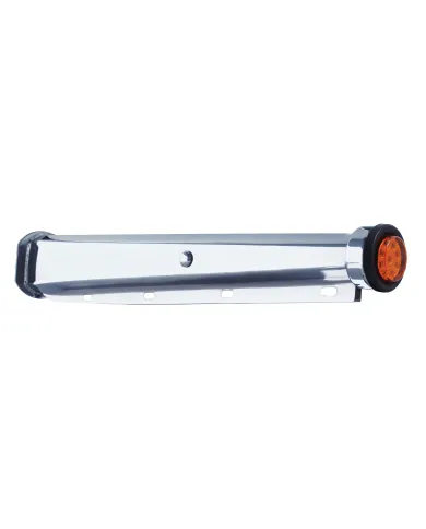 UP67004-30" Heavy Duty Mud Flap Hangers With 9 LED Reflector End Cap & Grommet - Amber LED/Amber Lens (Pair)