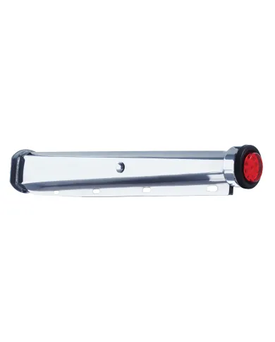 UP67005-30" Heavy Duty Mud Flap Hangers With 9 LED Reflector End Cap & Grommet - Red LED/Red Lens (Pair)