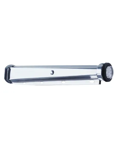 UP67007-30" Heavy Duty Mud Flap Hangers With 9 LED Reflector End Cap & Grommet - Red LED/Clear Lens (Pair)
