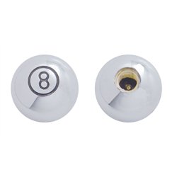 UP69978-Chrome Large "8" Ball Valve Caps (4-Pack)