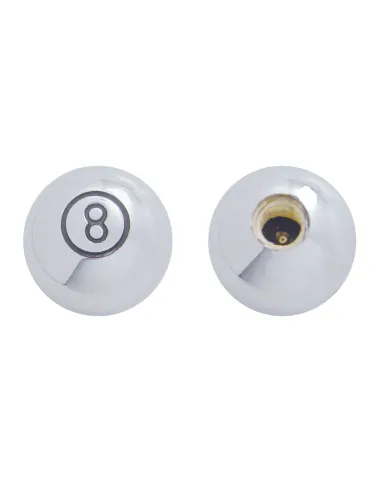 UP69978-Chrome Large "8" Ball Valve Caps (4-Pack)