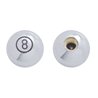 UP69978-Chrome Large "8" Ball Valve Caps (4-Pack)
