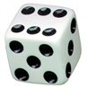UP70006-White Dice Valve Caps With Black Dots (Set of 4)