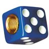 UP70008-Blue Dice Valve Caps With White Dots (Set of 4)