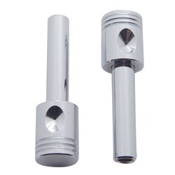 UP70035-Chrome Piston Door Lock Knobs (2Pc/Set)