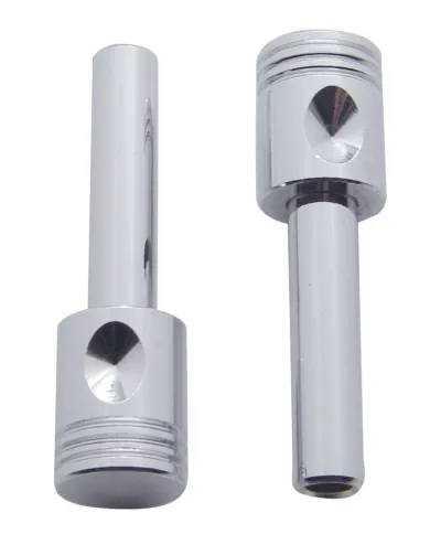 UP70035-Chrome Piston Door Lock Knobs (2Pc/Set)
