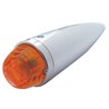 UP30549-Chrome Die Cast Torpedo Cab Light With Crystal Glass Lens & 1156 Bulb - Dark Amber