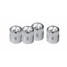UP70058-Chrome Round Valve Caps With Clear Crystal (4-Pack)