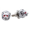 UP70065-Chrome Lion Head License Plate Fastener (2-Pack)