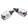 UP70081-Chrome Aluminum License Plate Fastener With Purple Crystal (2-Pack)