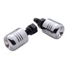 UP70082-Chrome Aluminum License Plate Fastener With Clear Crystal (2-Pack)