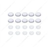 UP70086-Chrome Plastic Snap-On Screw Head Cover For 6 And 8 Screw (10-Pack)